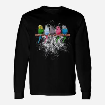Budgie Pet Bird Graphic Long Sleeve T-Shirt - Thegiftio UK