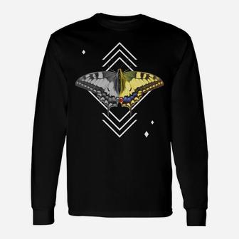 Butterfly Ar Novelty Geometric Minimalist Graphic Long Sleeve T-Shirt - Thegiftio UK