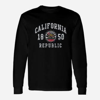 California Republic Bear State Flag Unisex Long Sleeve | Crazezy