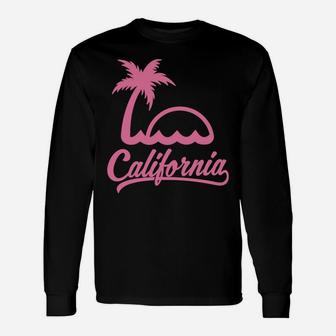 California State Summer Palm Trees Vacation Retro Unisex Long Sleeve | Crazezy