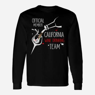 California Wine Drinking Team Funny T Shirt Unisex Long Sleeve | Crazezy
