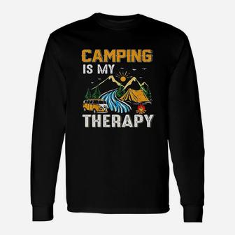 Camping Is My Therapy Unisex Long Sleeve | Crazezy CA