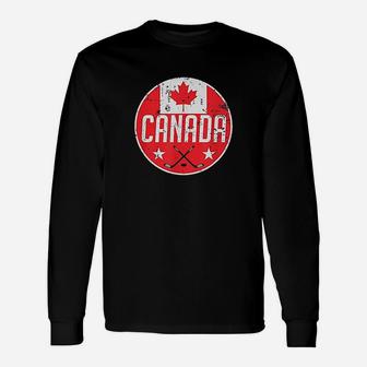 Canada Ice Hockey Flag Jersey Supporter Canadian Fan Gift Unisex Long Sleeve | Crazezy AU