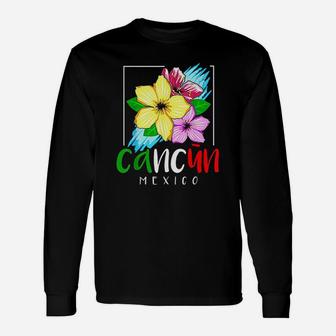 Cancun Mexico Souvenir Spring Break Summer Vacation Long Sleeve T-Shirt - Thegiftio