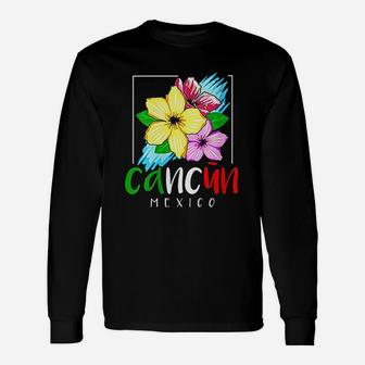 Cancun Mexico Souvenir Spring Break Summer Vacation Long Sleeve T-Shirt - Thegiftio