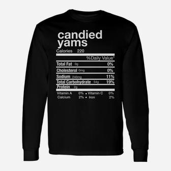 Candied Yams Nutrition Matching Family Thanksgiving Xmas Unisex Long Sleeve | Crazezy CA