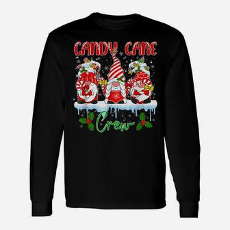 Candy Cane Crew Funny Gnome Christmas Pamajas Family Unisex Long Sleeve | Crazezy