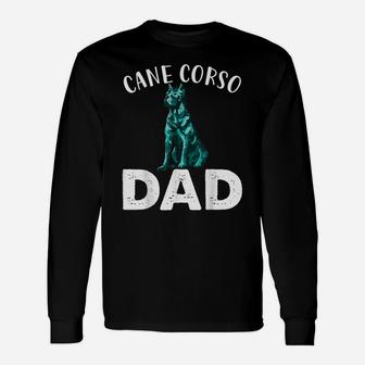 Cane Corso Dad Unique Hand Drawn Art Gift Lover Dog Graphics Unisex Long Sleeve | Crazezy