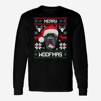 Cane Corso Merry Woofmas Gift For Christmas Clothes Xmas Sweatshirt Unisex Long Sleeve | Crazezy