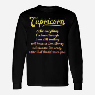 Capricorn Facts Astrology Quotes Zodiac Sign Birthday Unisex Long Sleeve | Crazezy