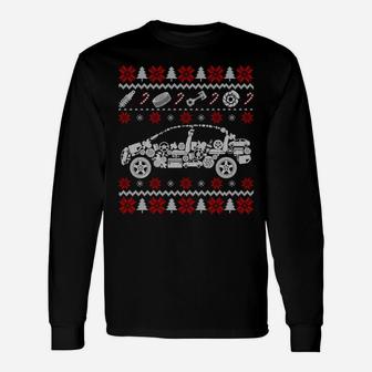 Car Parts Ugly Christmas Sweater Xmas Gift For Car Lovers Sweatshirt Unisex Long Sleeve | Crazezy UK