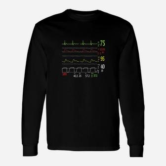 Cardiologist Blood Pressure Monitor Long Sleeve T-Shirt - Monsterry DE