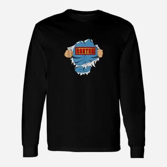 Carter Name Superhero Named Carter Long Sleeve T-Shirt - Monsterry