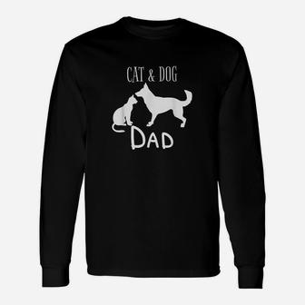 Cat Dog Dad Owner Cute Father Daddy Pet Animal Papa Gift Unisex Long Sleeve | Crazezy DE