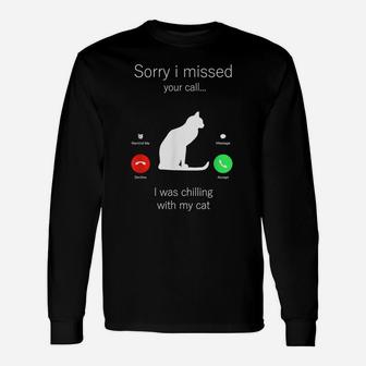 Cat Kitten Kitty Funny Cats Mom Cat Lovers Dad Unisex Long Sleeve | Crazezy