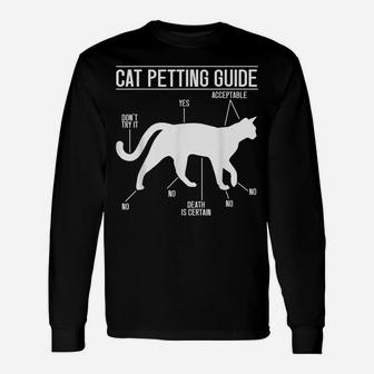 Cat Petting Guide Cat Lovers Cat Owner Unisex Long Sleeve | Crazezy