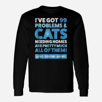 Cat Rescue Shirt Animal Rescue Tshirt Cat Adopt Foster Tee Unisex Long Sleeve | Crazezy