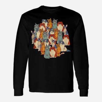 Cats Graphics Print For Cat Lovers Unisex Long Sleeve | Crazezy UK