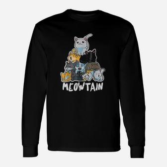 Cats Kawaii Neko Pile Moewtain Long Sleeve T-Shirt - Thegiftio UK