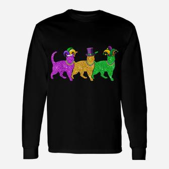 Cats Kitten Kitty Mardi Gras Festival Party Outfits Unisex Long Sleeve | Crazezy