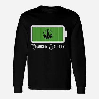 Charged Battery With My Healthy Products Unisex Long Sleeve | Crazezy AU