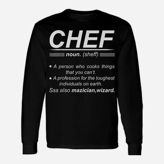 Chef Funny Noun Definition Unisex Long Sleeve | Crazezy DE