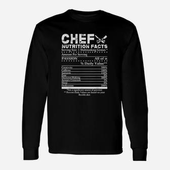 Chef Nutrition Facts Unisex Long Sleeve | Crazezy