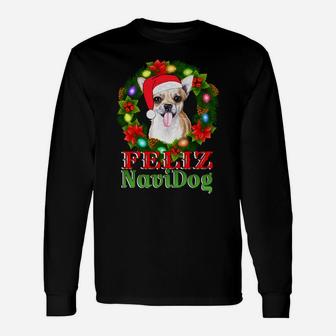 Chichuahua Christmas Feliz Navidog Dog Lover Matching Pajama Sweatshirt Unisex Long Sleeve | Crazezy