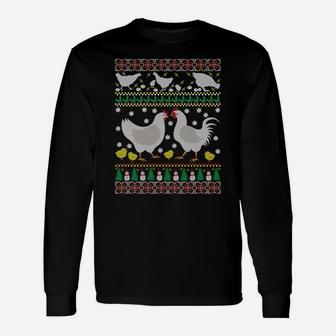Chicken Ugly Christmas Farm Animal Funny Holiday Xmas Gift Sweatshirt Unisex Long Sleeve | Crazezy CA
