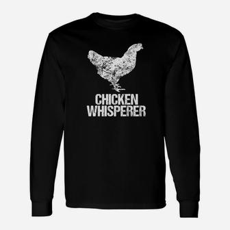Chicken Whisperer Distressed Hen Long Sleeve T-Shirt - Thegiftio UK