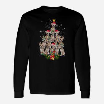 Chihuahua Christmas Tree Dog Xmas Lights Pajamas Xmas Gift Sweatshirt Unisex Long Sleeve | Crazezy DE