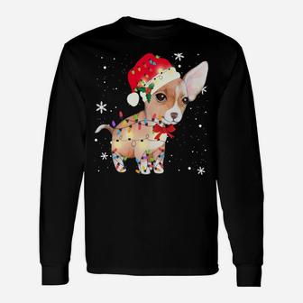 Chihuahua Dog Christmas Light Xmas Mom Dad Gifts Unisex Long Sleeve | Crazezy AU