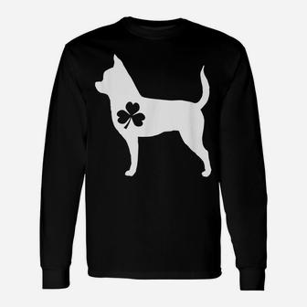 Chihuahua Leprechaun T Shirt St Patricks Day Dog Gifts Unisex Long Sleeve | Crazezy DE