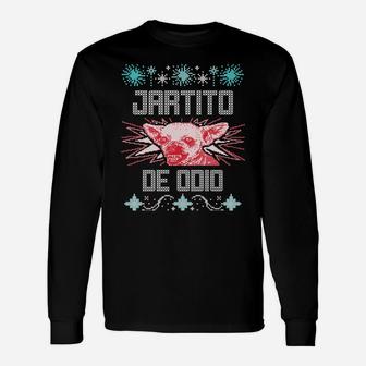 Chihuahua Puerto Rico Ugly Christmas Sweater Navidad Boricua Sweatshirt Unisex Long Sleeve | Crazezy