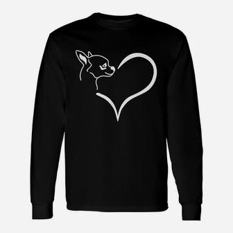 Chihuahuas Dog Lover Heart Unisex Long Sleeve | Crazezy