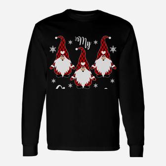 Chillin With My Gnomies Santa Claus Garden Gnome Christmas Unisex Long Sleeve | Crazezy