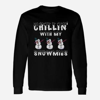 Chillin With My Snowmies Unisex Long Sleeve | Crazezy