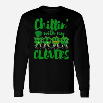 Chilling With My Clovers Long Sleeve T-Shirt - Monsterry UK