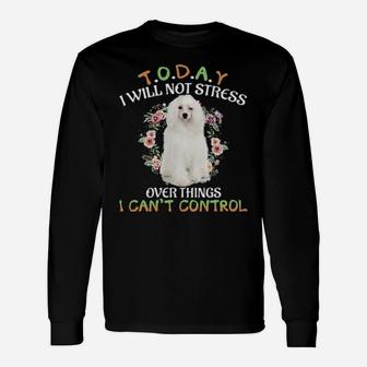 Chinese Crested Today I Will Not Stress Over Things I Can't Control Long Sleeve T-Shirt - Monsterry AU