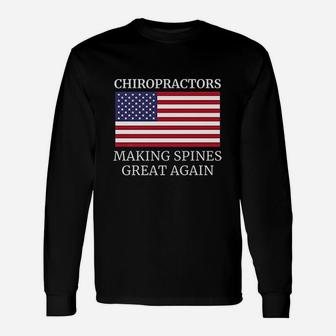Chiropractic Making Spines Great Again Chiropractor Long Sleeve T-Shirt - Thegiftio UK