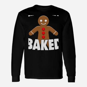 Chirstmas Holiday Let's Get Baked Gingerbread Xmas Gift Sweatshirt Unisex Long Sleeve | Crazezy DE