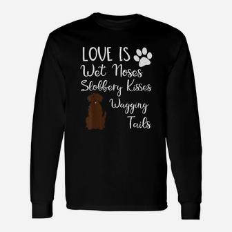 Chocolate Labrador Retriever Gifts Love My Lab Dog Unisex Long Sleeve | Crazezy CA
