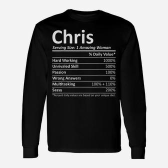 Chris Nutrition Personalized Name Funny Christmas Gift Idea Unisex Long Sleeve | Crazezy DE