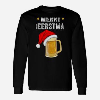 Christmas Beer Merry Beerstmas Drinking Team Squad Ale Party Sweatshirt Unisex Long Sleeve | Crazezy