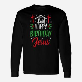 Christmas Day Outfit Happy Birthday Jesus Holiday Zip Hoodie Unisex Long Sleeve | Crazezy