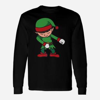 Christmas Elf Flossing Dance Shirt | Yule Gnome Lovers Gift Unisex Long Sleeve | Crazezy