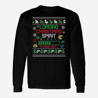 Christmas Gaming - Loading Christmas Spirit For Gamer Ugly Sweatshirt Unisex Long Sleeve | Crazezy AU