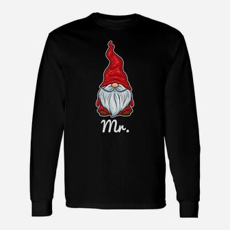 Christmas Gnomes Mr Couple Matching Outfit Xmas Gift Men Unisex Long Sleeve | Crazezy CA