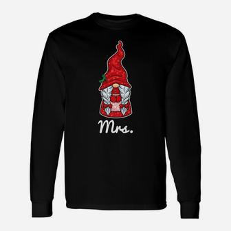 Christmas Gnomes Mrs Couple Matching Outfit Xmas Gift Women Unisex Long Sleeve | Crazezy CA
