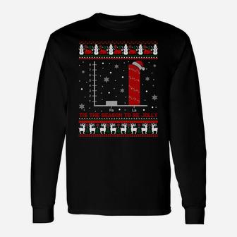 Christmas Math Bar Graph Ugly Christmas Sweater Sweatshirt Unisex Long Sleeve | Crazezy